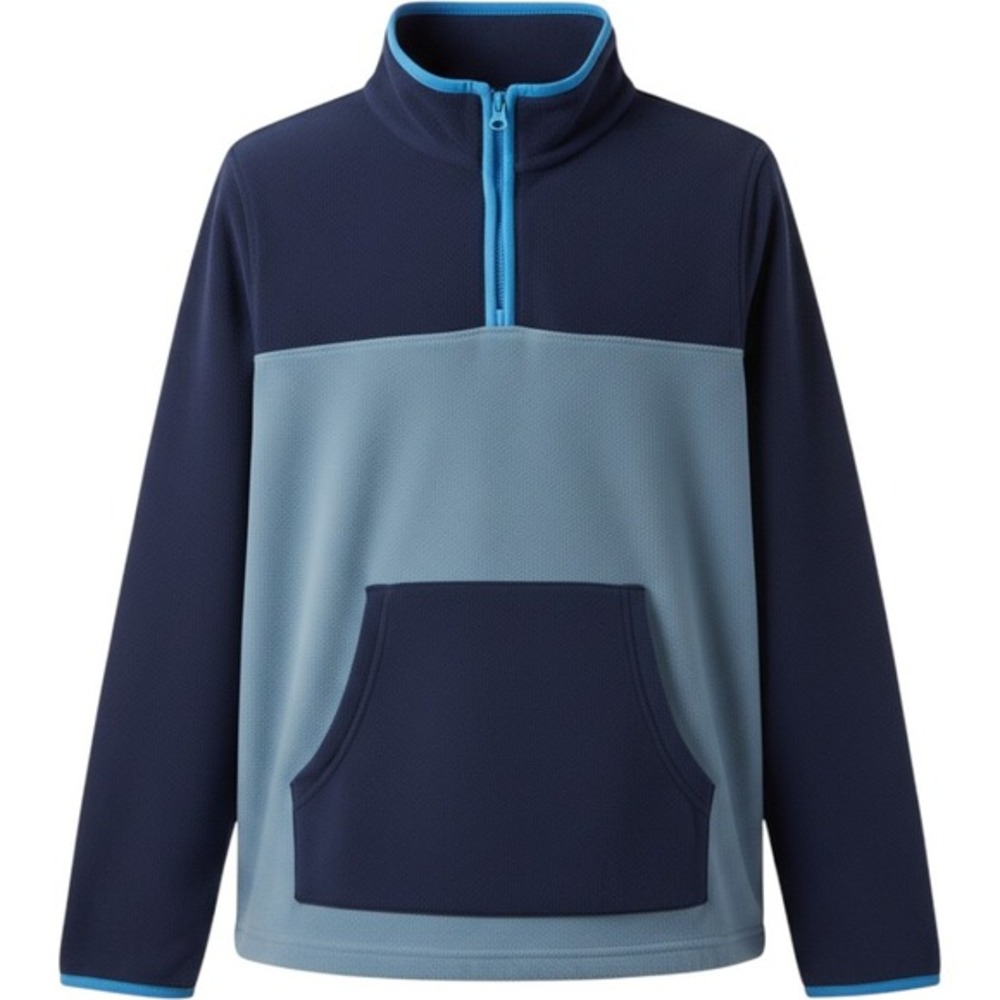 OshKosh Boys Blue Colorblock Fleece Quarter Zip Pullover Sweater Size 14 NWT